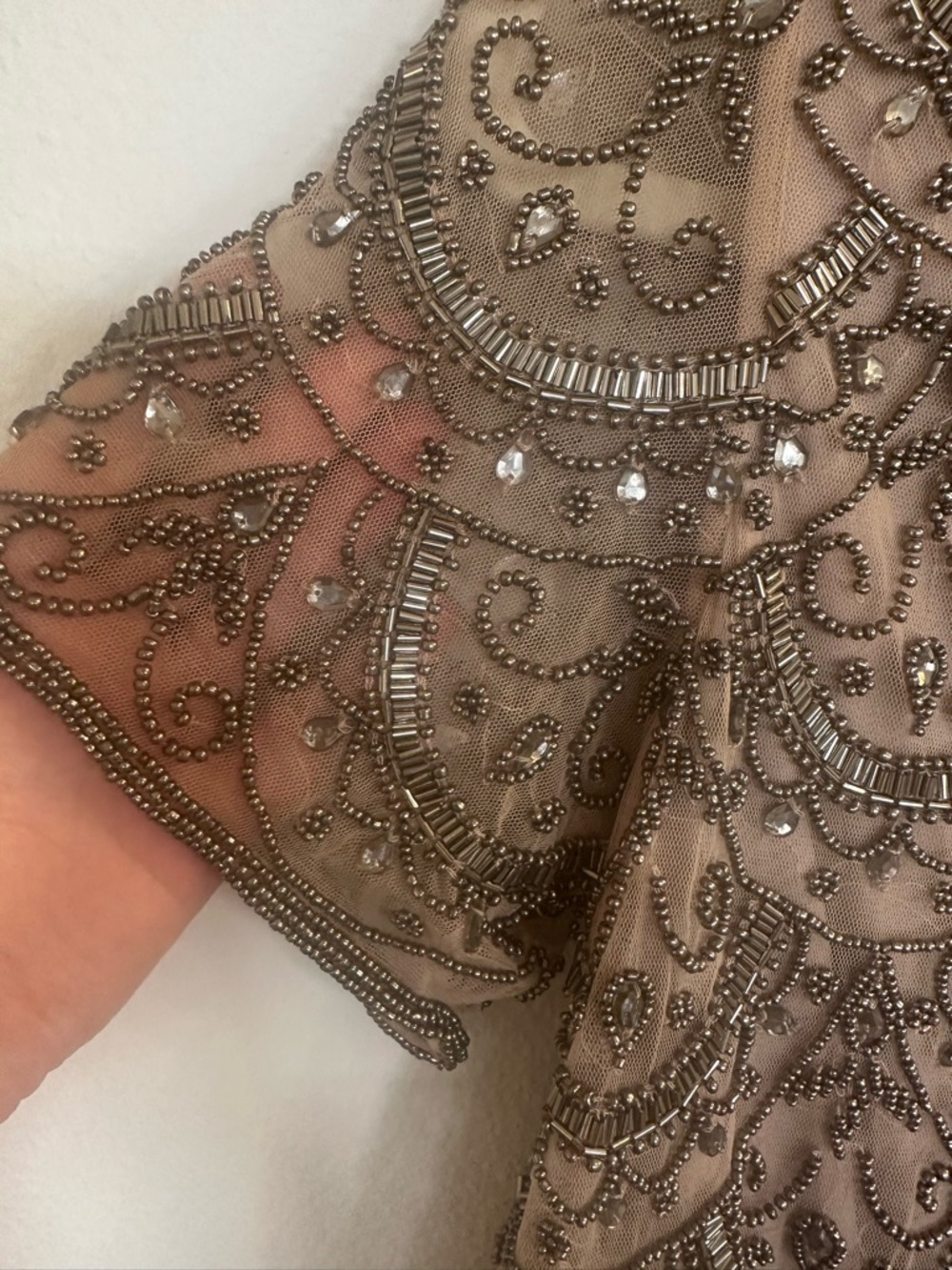 BHLDN Mauve Beaded Maxi Dress - Picture 7 of 10